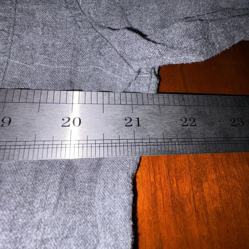Polo Ralph Lauren Sleepwear Lounge Set Gray‎ Plaid Button Up M